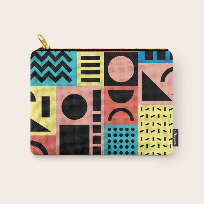 Neo Memphis Pattern 1 - Abstract Geometric / 80s-90s Retro Carry All Pouch Gallery Image 1