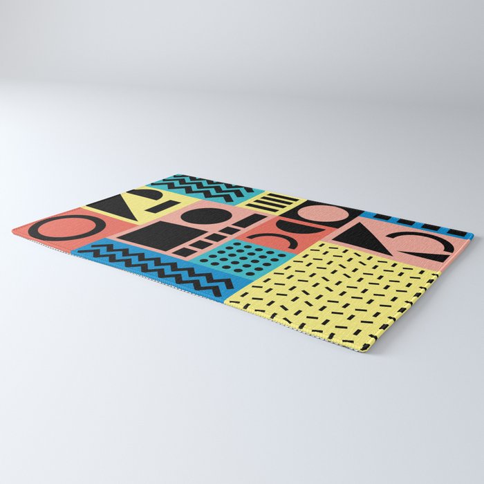 Neo Memphis Pattern 1 - Abstract Geometric / 80s-90s Retro Rug Gallery Image 3