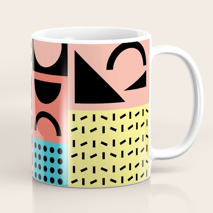 Neo Memphis Pattern 1 - Abstract Geometric / 80s-90s Retro Coffee Mug Gallery Image 1