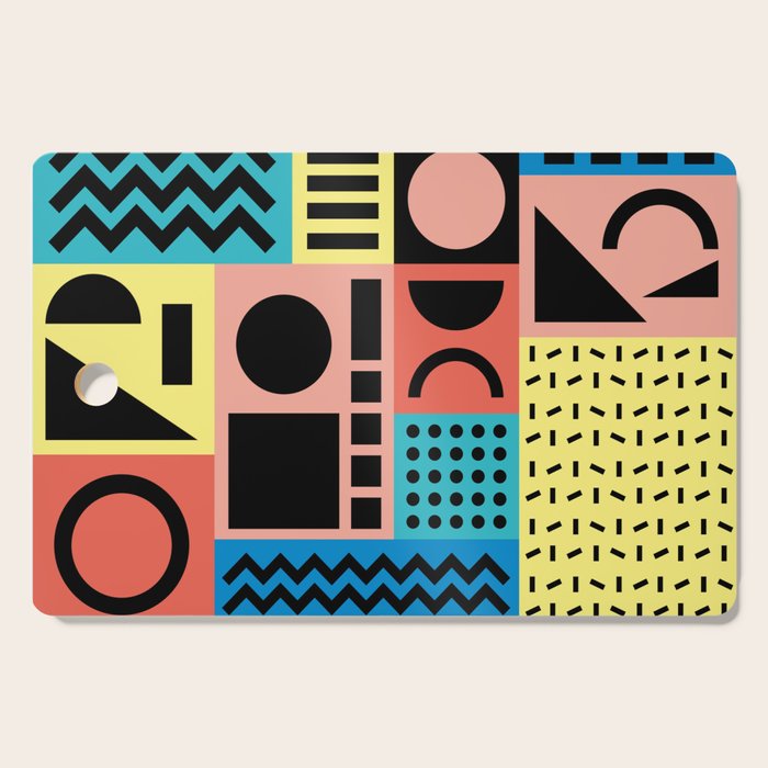 Neo Memphis Pattern 1 - Abstract Geometric / 80s-90s Retro Cutting Board Gallery Image 1