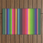 Folk abstract pattern #6 Outdoor Rug Gallery Image 1