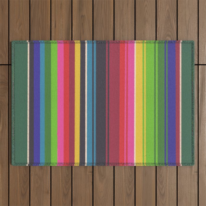 Folk abstract pattern #6 Outdoor Rug Gallery Image 1