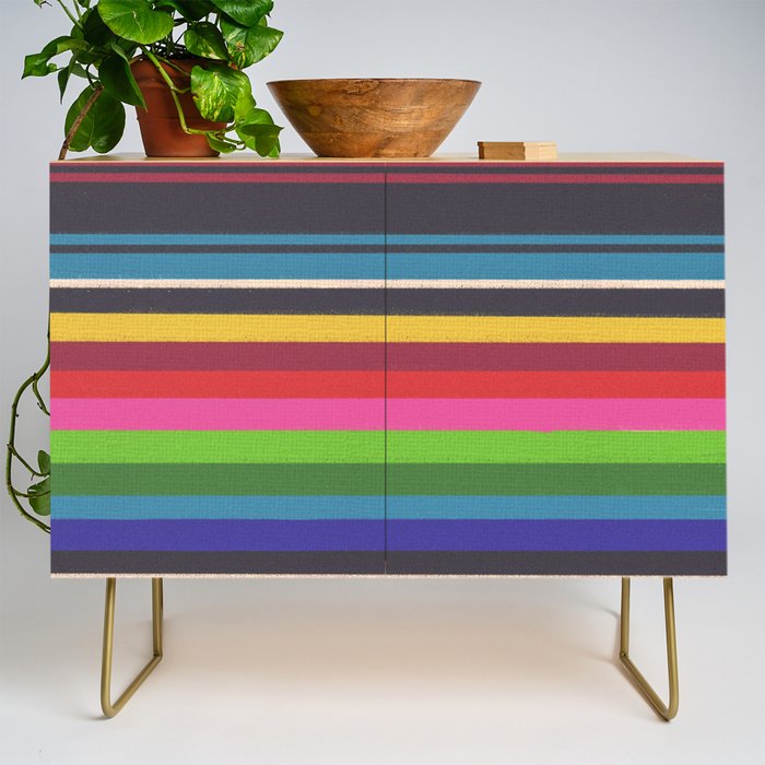 Folk abstract pattern #6 Credenza Gallery Image 1