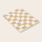 Warped Checkerboard - Tan Brown Notebook Gallery Image 2
