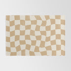 Warped Checkerboard - Tan Brown Rug Gallery Image 2