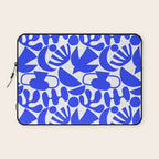 Abstract organic blue shape art pattern Laptop Sleeve Gallery Image 1