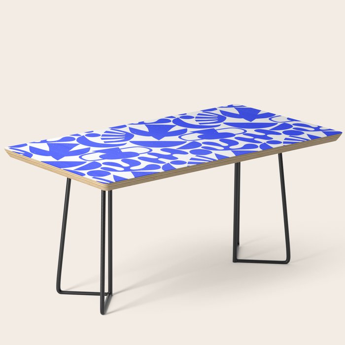 Abstract organic blue shape art pattern Coffee Table Gallery Image 1