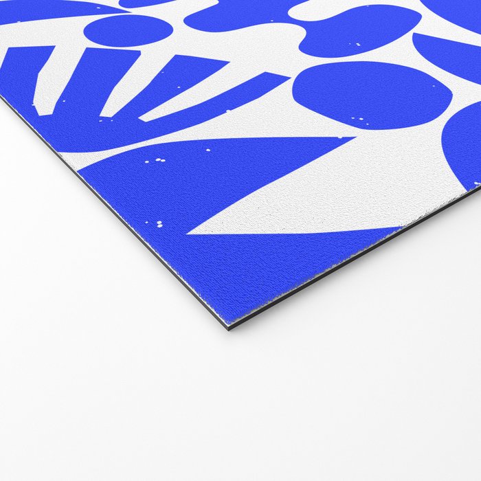 Abstract organic blue shape art pattern Welcome Mat Gallery Image 2