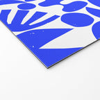 Abstract organic blue shape art pattern Welcome Mat Gallery Image 2