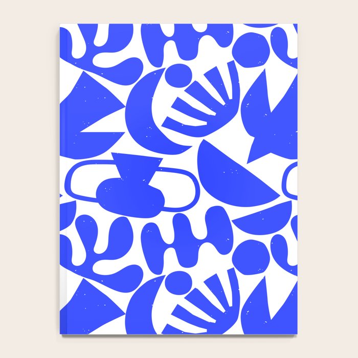 Abstract organic blue shape art pattern Notebook Gallery Image 4