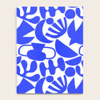 Abstract organic blue shape art pattern Notebook Gallery Image 4