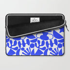 Abstract organic blue shape art pattern Laptop Sleeve Gallery Image 2