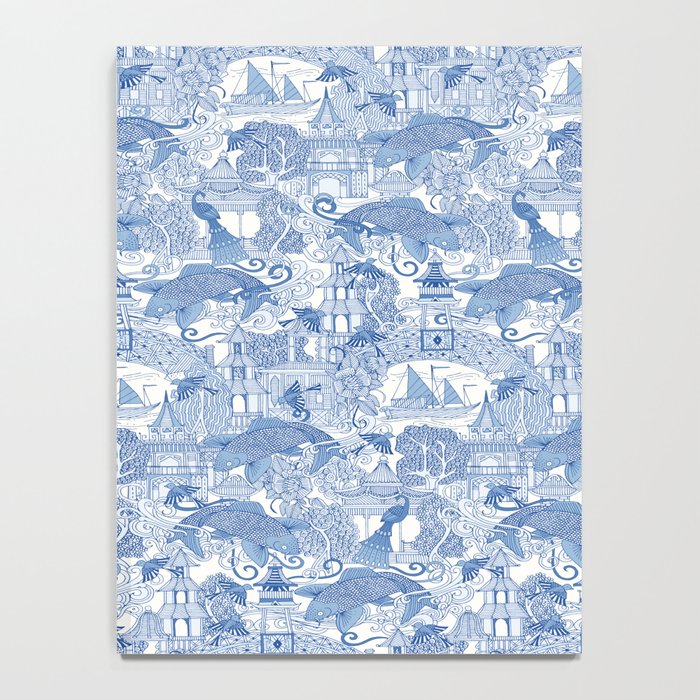 chinoiserie toile blue Notebook Gallery Image 4