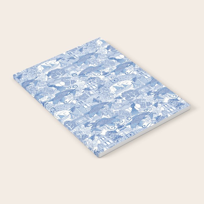 chinoiserie toile blue Notebook Gallery Image 2