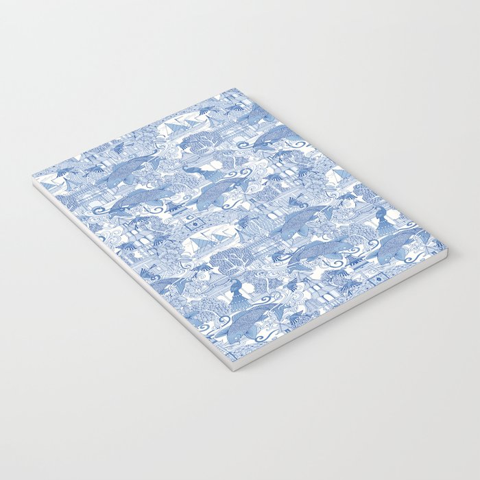 chinoiserie toile blue Notebook Gallery Image 3