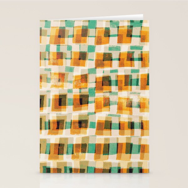 Abstract Linocut Pattern #9 Stationery Card Gallery Image 1