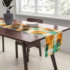 Abstract Linocut Pattern #9 Table Runner Gallery Image 2