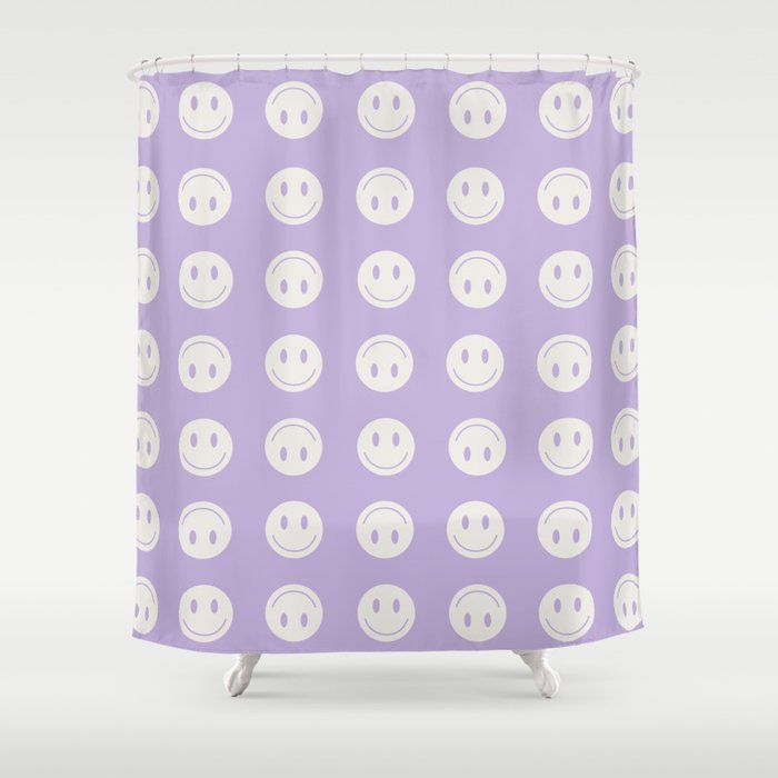 Happy Thoughts Lavender Shower Curtain Gallery Image 1