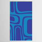 Blue Toned Abstract Mid Century Modern Palm Springs Pattern Tablecloth Gallery Image 2