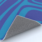 Blue Toned Abstract Mid Century Modern Palm Springs Pattern Rug Gallery Image 4