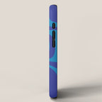 Blue Toned Abstract Mid Century Modern Palm Springs Pattern iPhone Case Gallery Image 2