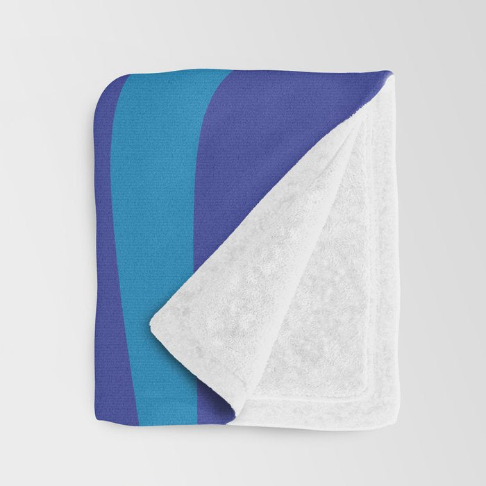 Blue Toned Abstract Mid Century Modern Palm Springs Pattern Throw Blanket Gallery Image 3