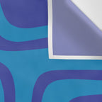 Blue Toned Abstract Mid Century Modern Palm Springs Pattern Wall Tapestry Gallery Image 3