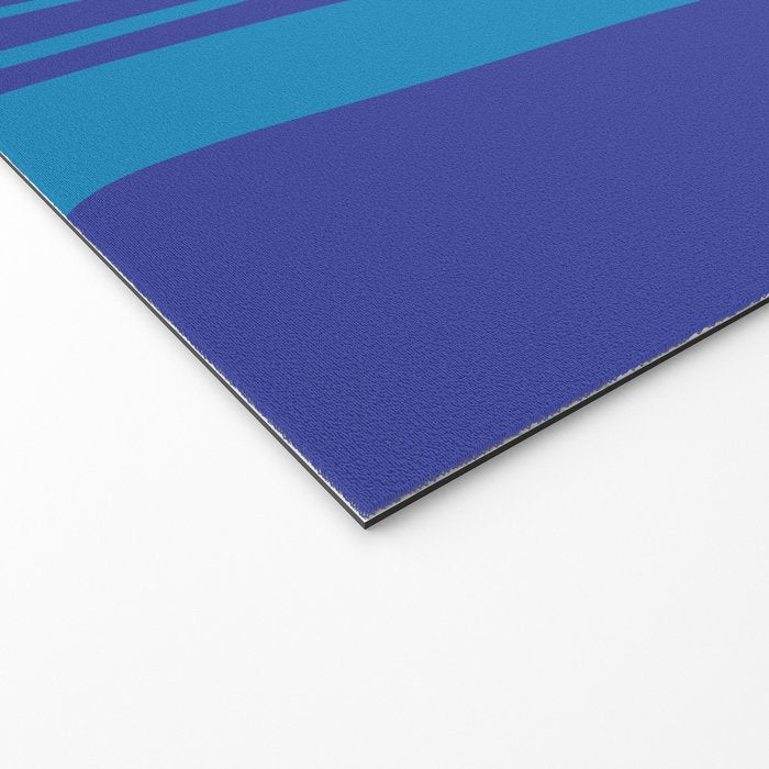 Blue Toned Abstract Mid Century Modern Palm Springs Pattern Welcome Mat Gallery Image 2