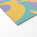 Lemons in Amalfi / Abstract shapes, Pink, Turquoise, Yellow, Lavender Welcome Mat Gallery Image 2