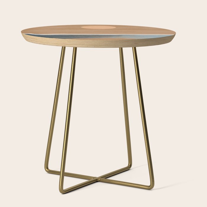 Sunset with minimal shapes on kraft paper Side Table Gallery Image 1