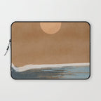 Sunset with minimal shapes on kraft paper Laptop Sleeve Gallery Image 1