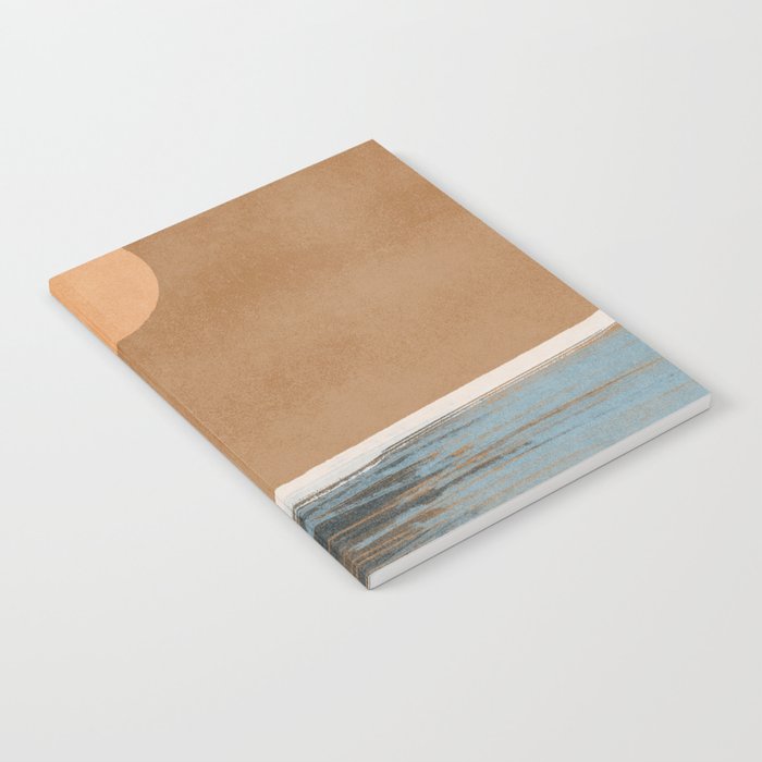 Sunset with minimal shapes on kraft paper Notebook Gallery Image 2