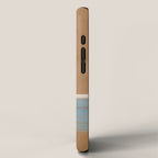 Sunset with minimal shapes on kraft paper iPhone Case Gallery Image 2
