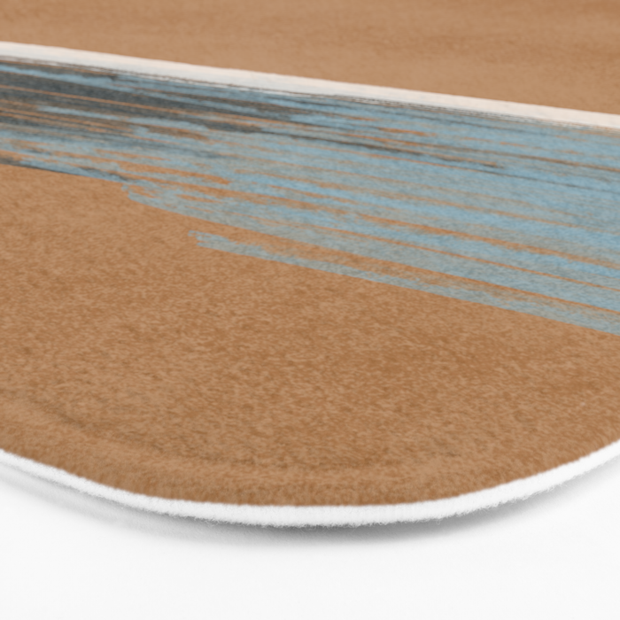 Sunset with minimal shapes on kraft paper Bath Mat Gallery Image 3