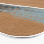 Sunset with minimal shapes on kraft paper Bath Mat Gallery Image 3