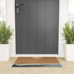 Sunset with minimal shapes on kraft paper Welcome Mat Gallery Image 3