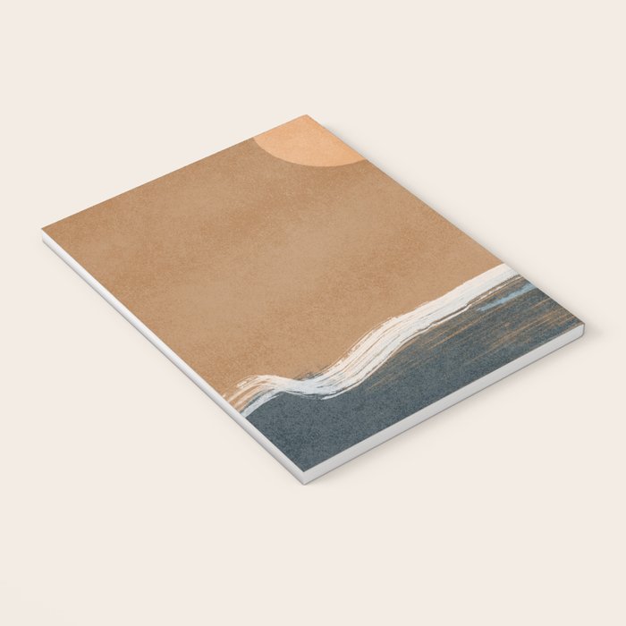 Sunset with minimal shapes on kraft paper Notebook Gallery Image 3