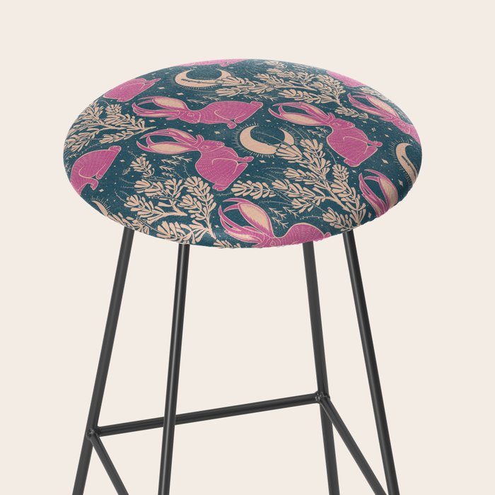 Jackalope - blue and purple  Stool Gallery Image 2