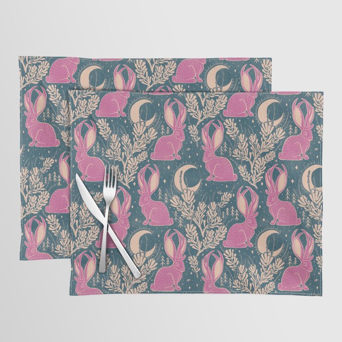 Jackalope - blue and purple  Placemat Gallery Image 1