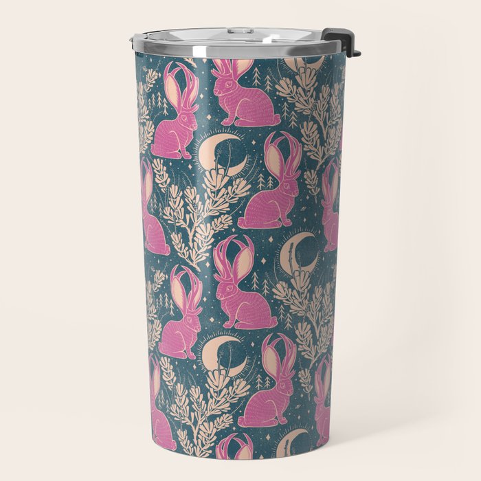 Jackalope - blue and purple  Travel Mug Gallery Image 2