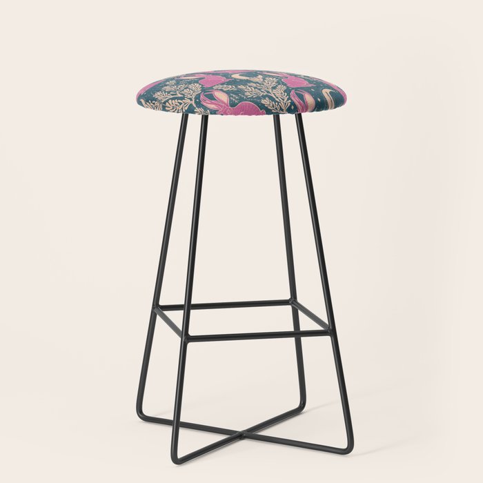 Jackalope - blue and purple  Stool Gallery Image 1
