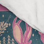 Jackalope - blue and purple  Comforter Gallery Image 4