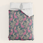 Jackalope - blue and purple  Duvet Cover Gallery Image 6