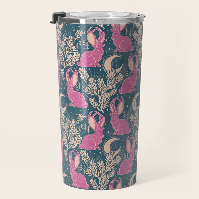 Jackalope - blue and purple  Travel Mug Gallery Image 3