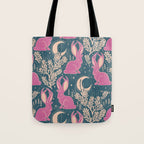 Jackalope - blue and purple  Tote Bag Gallery Image 1