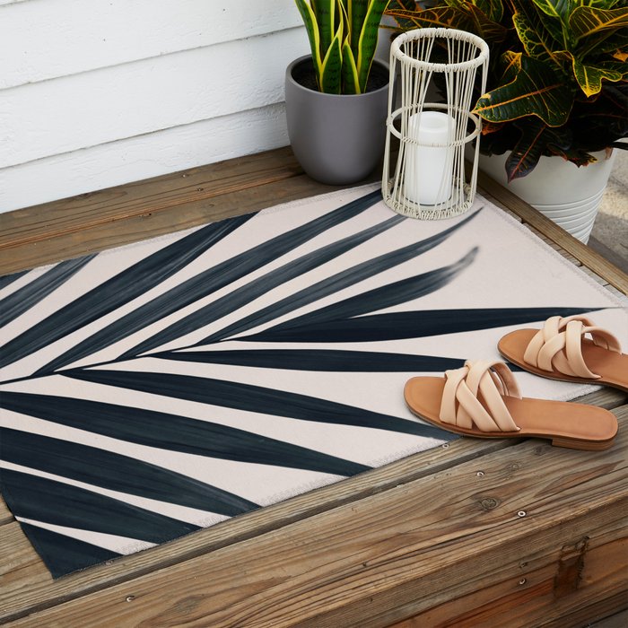 Gray Palm #3 Outdoor Rug Gallery Image 2