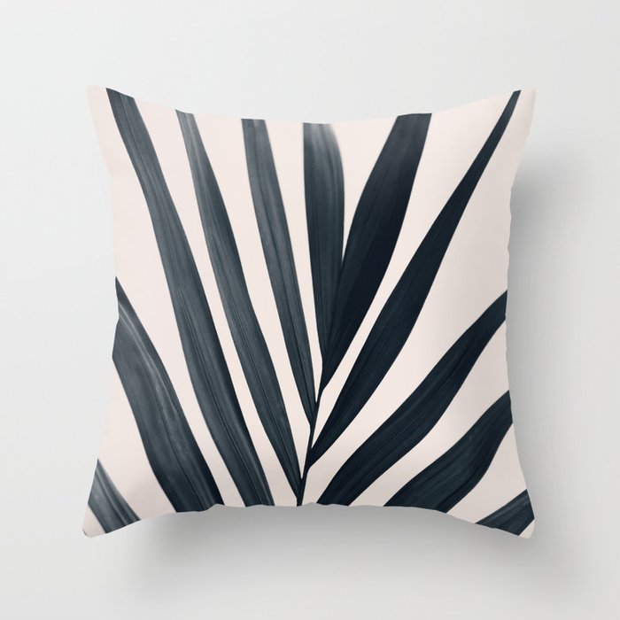 Gray Palm #3 Throw Pillow Gallery Image 6