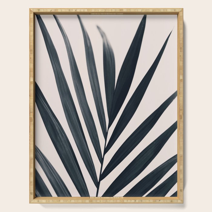 Gray Palm #3 Serving Tray Gallery Image 1