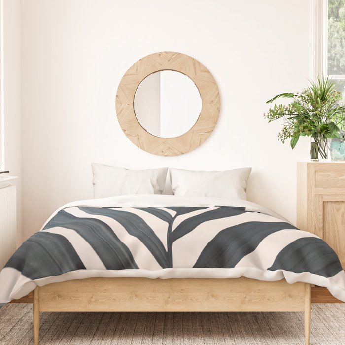 Gray Palm #3 Duvet Cover Gallery Image 3