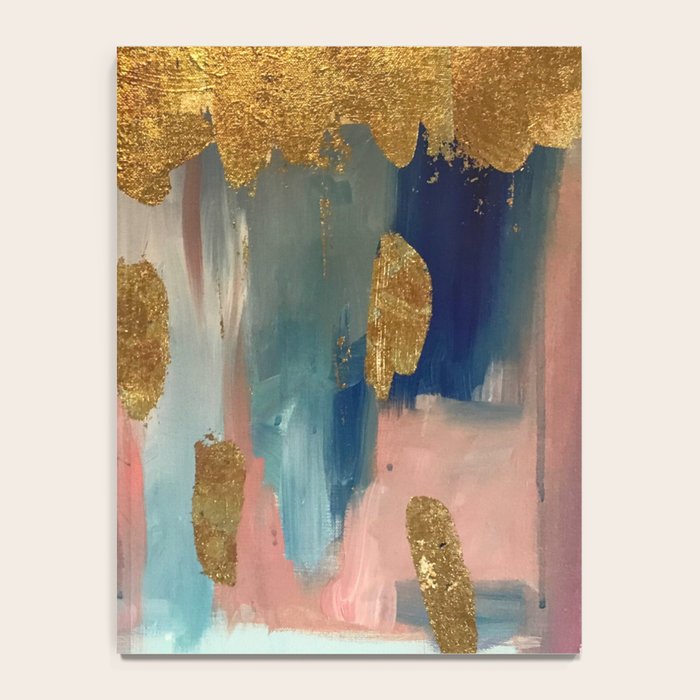 Gold Leaf & Indigo Blue Abstract Notebook Gallery Image 4